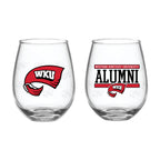 Set of 2 Western Kentucky Hilltoppers Alumni 15oz Stemless