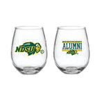 Set of 2 North Dakota State Bisons Alumni 15oz Stemless