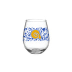 Set of 2 Albany State Rams 15oz Floral Stemless Wine Glass