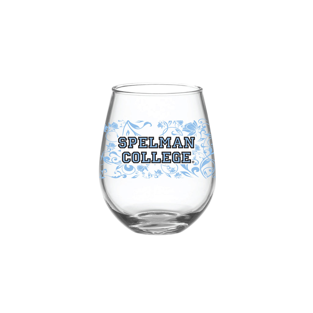 Set of 2 Spelman Jaguars 15oz XD Floral Stemless Wine Glass