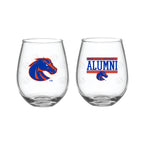 Set of 2 Boise State Broncos Alumni 15oz Stemless