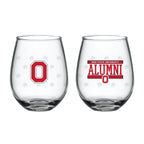 Set of 2 Ohio State Buckeyes Alumni 15oz Stemless