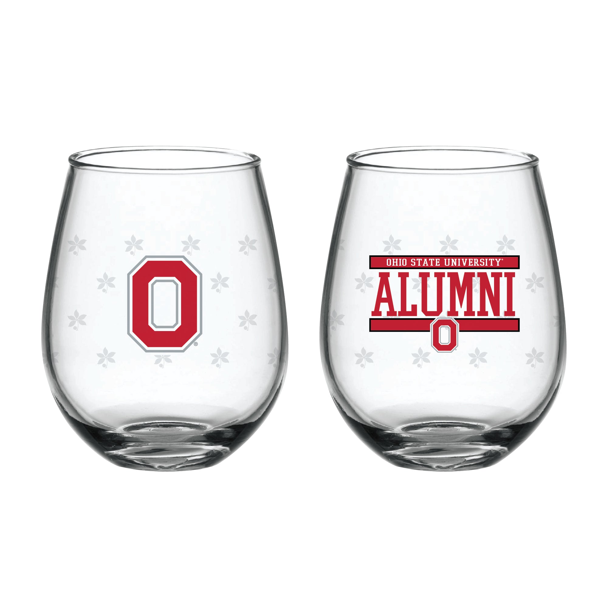 Set of 2 Ohio State Buckeyes Alumni 15oz Stemless