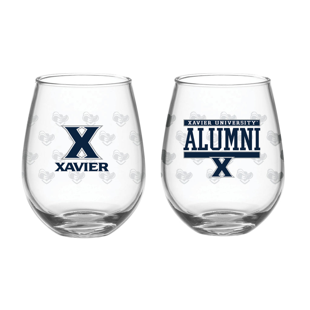 Set of 2 Xavier Musketeers Alumni 15oz Stemless