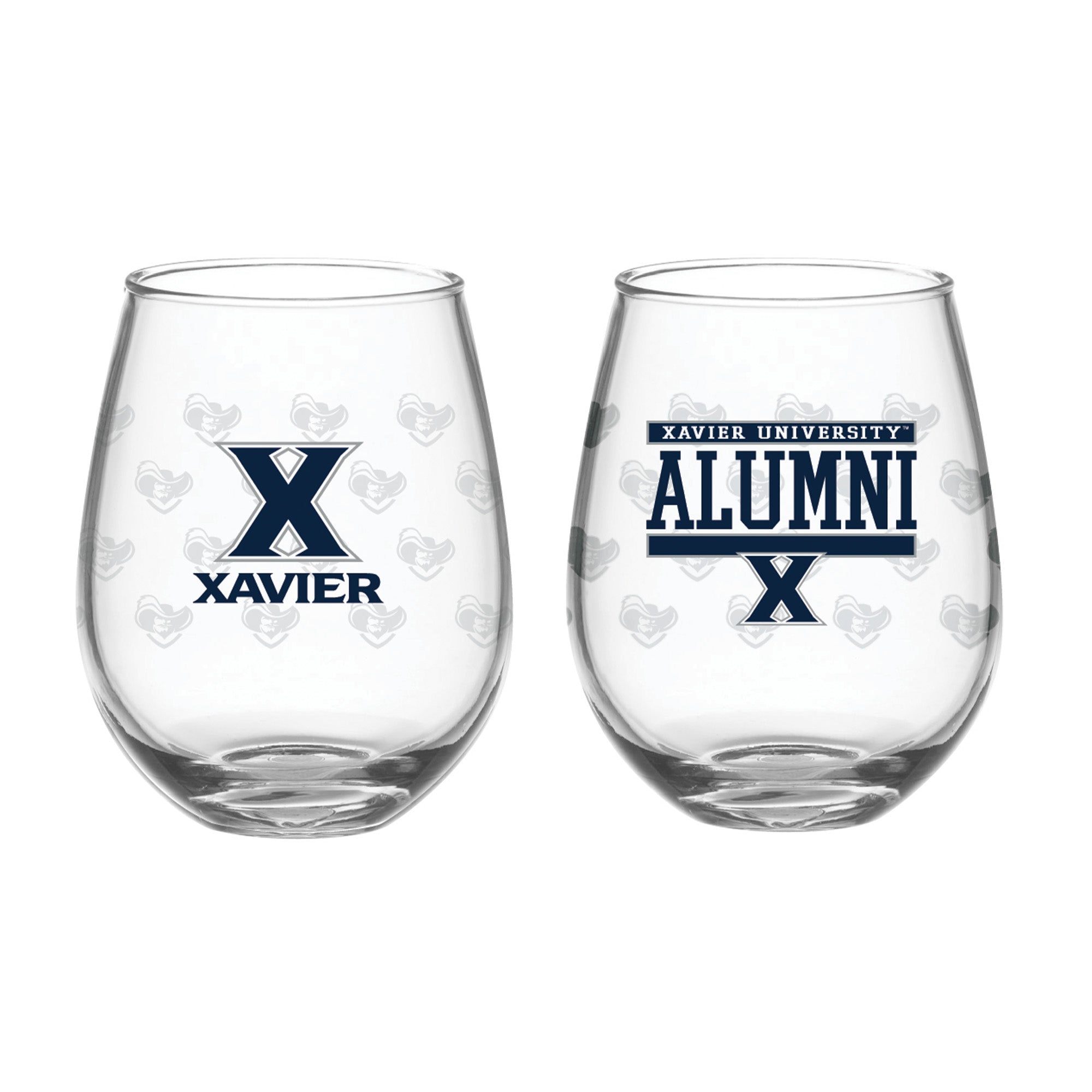 Set of 2 Xavier Musketeers Alumni 15oz Stemless