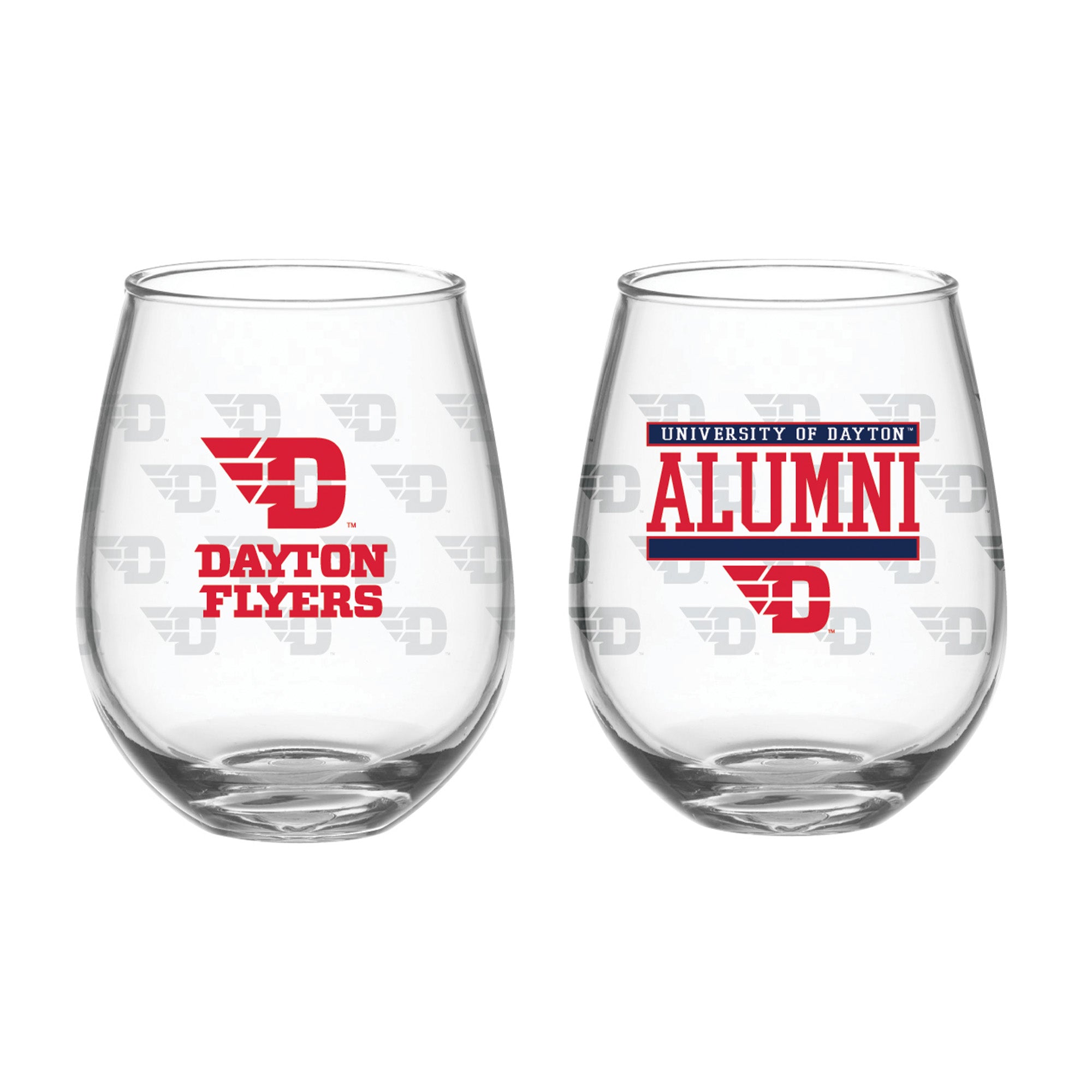 Set of 2 Dayton Flyers Alumni 15oz Stemless