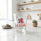 Set of 4 Alabama Crimson Tide Mascot by Laura Wilcox 2oz Collector Shot Glasses