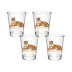 Set of 4 Clemson Tigers Mascot by Laura Wilcox 2oz Collector Shot Glasses