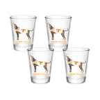 Set of 4 Tennessee Volunteers Mascot by Laura Wilcox 2oz Collector Shot Glasses