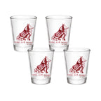 Set of 4 Texas A&M Aggies Mascot by Laura Wilcox 2oz Collector Shot Glasses