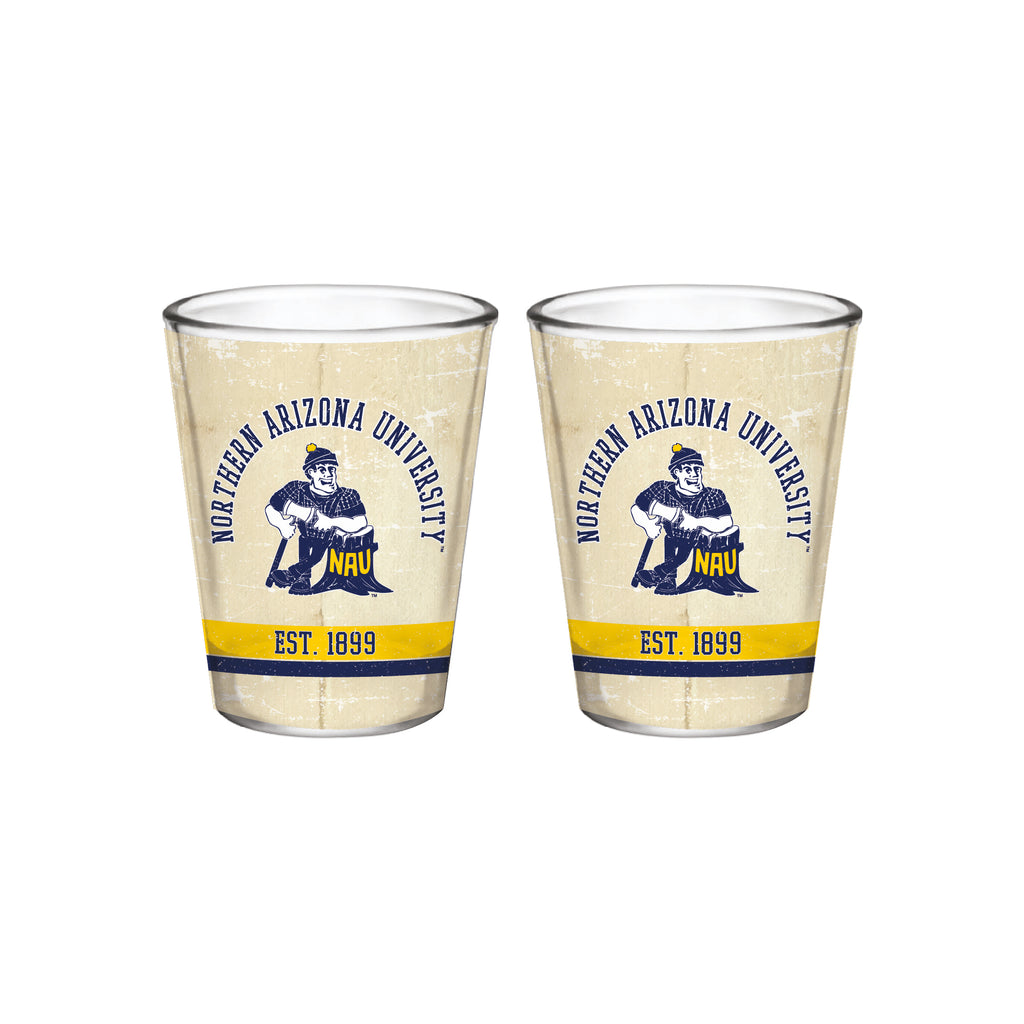 Northern Arizona Lumberjacks 2oz Vault Tan Retro Collector | Set of 2