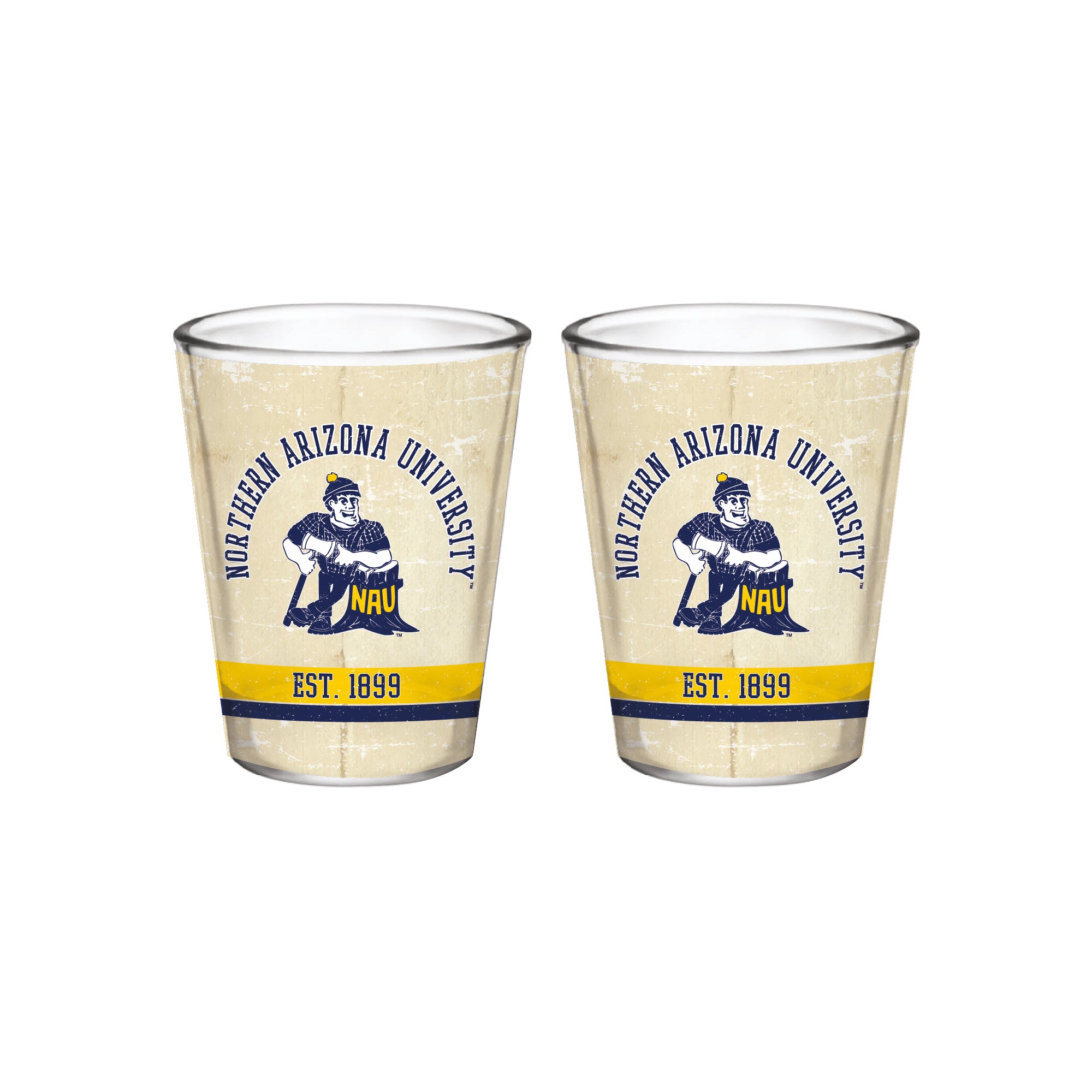 Northern Arizona Lumberjacks 2oz Vault Tan Retro Collector | Set of 2