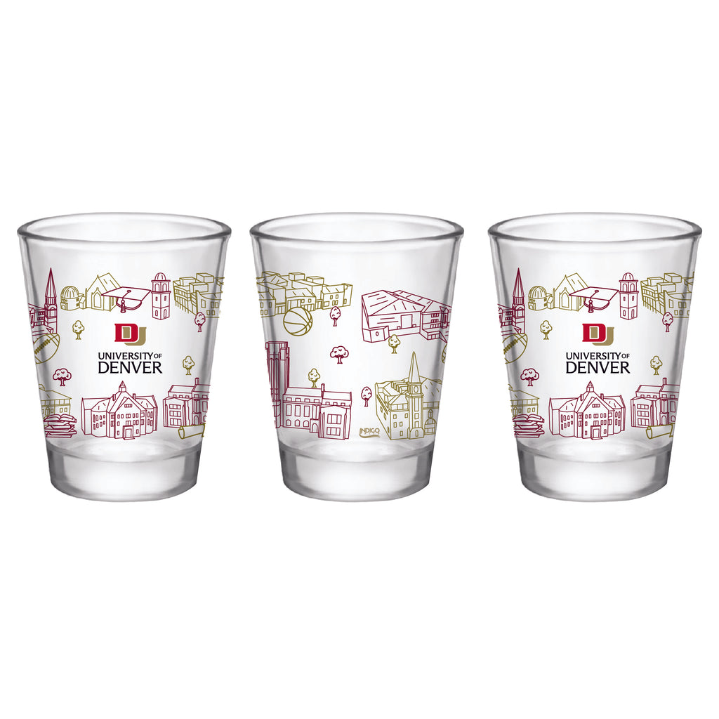 Denver Pioneers 2oz Campus Line Collector | Set of 2