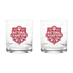 2025 CFP Football National Champions Indiana Hoosiers 2-Pack 14oz Rocks Glasses