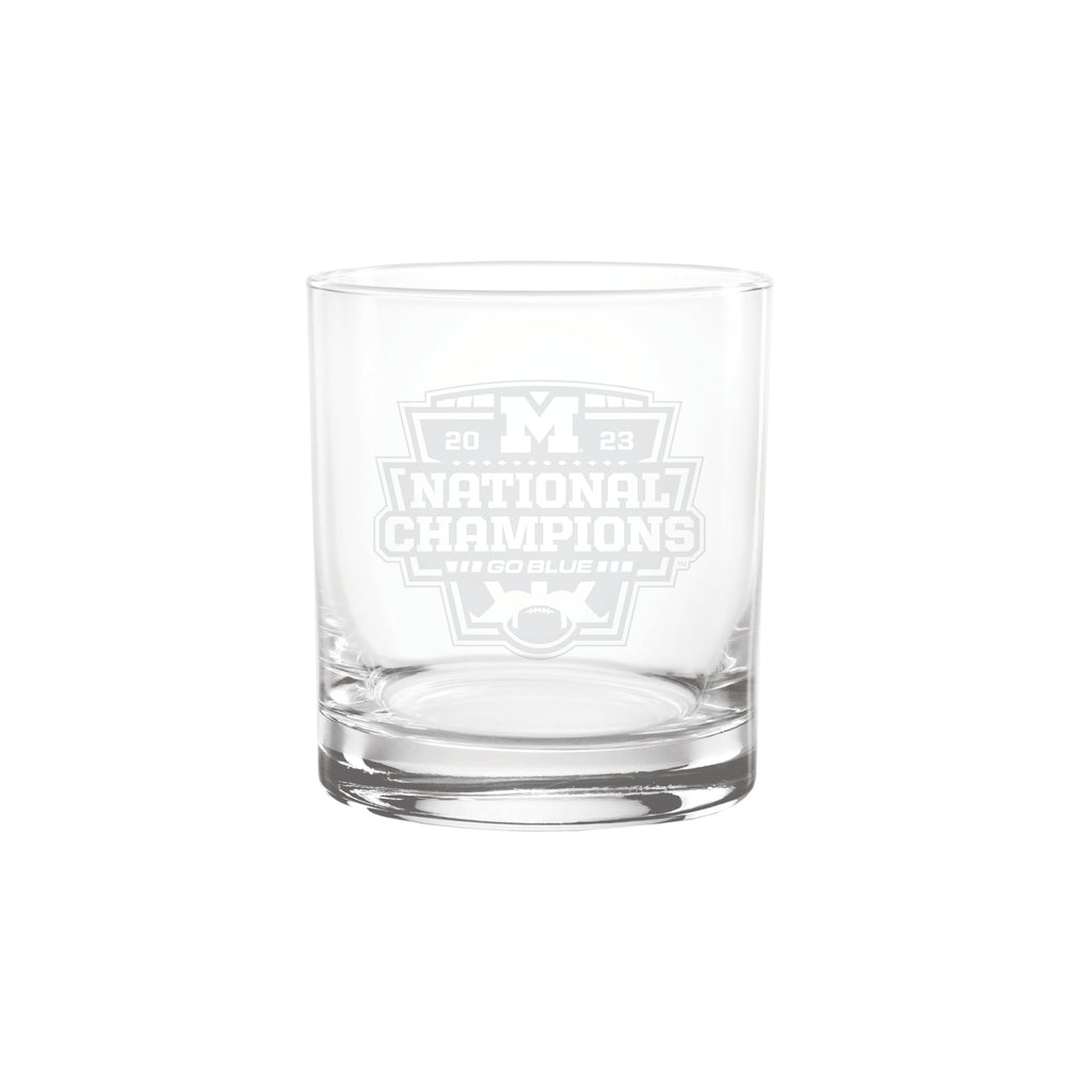 2023 FOOTBALL NATIONAL CHAMPIONS MICHIGAN 14oz ETCHED DOF