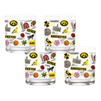 Set of 4 Iowa Hawkeyes 14oz Local Rocks Glasses