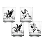 Set of 4 Iowa Hawkeyes College Vault Sketch 14oz Rocks Glasses
