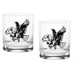 Set of 2 Iowa Hawkeyes College Vault Sketch 14oz Rocks Glasses