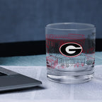 Set of 4 Georgia Bulldogs Campus Line Art 14oz Rocks Glasses
