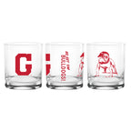 Set of 2 Georgia Bulldogs College Vault Sketch 14oz Rocks Glasses