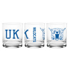 Set of 2 Kentucky Wildcats College Vault Sketch 14oz Rocks Glasses