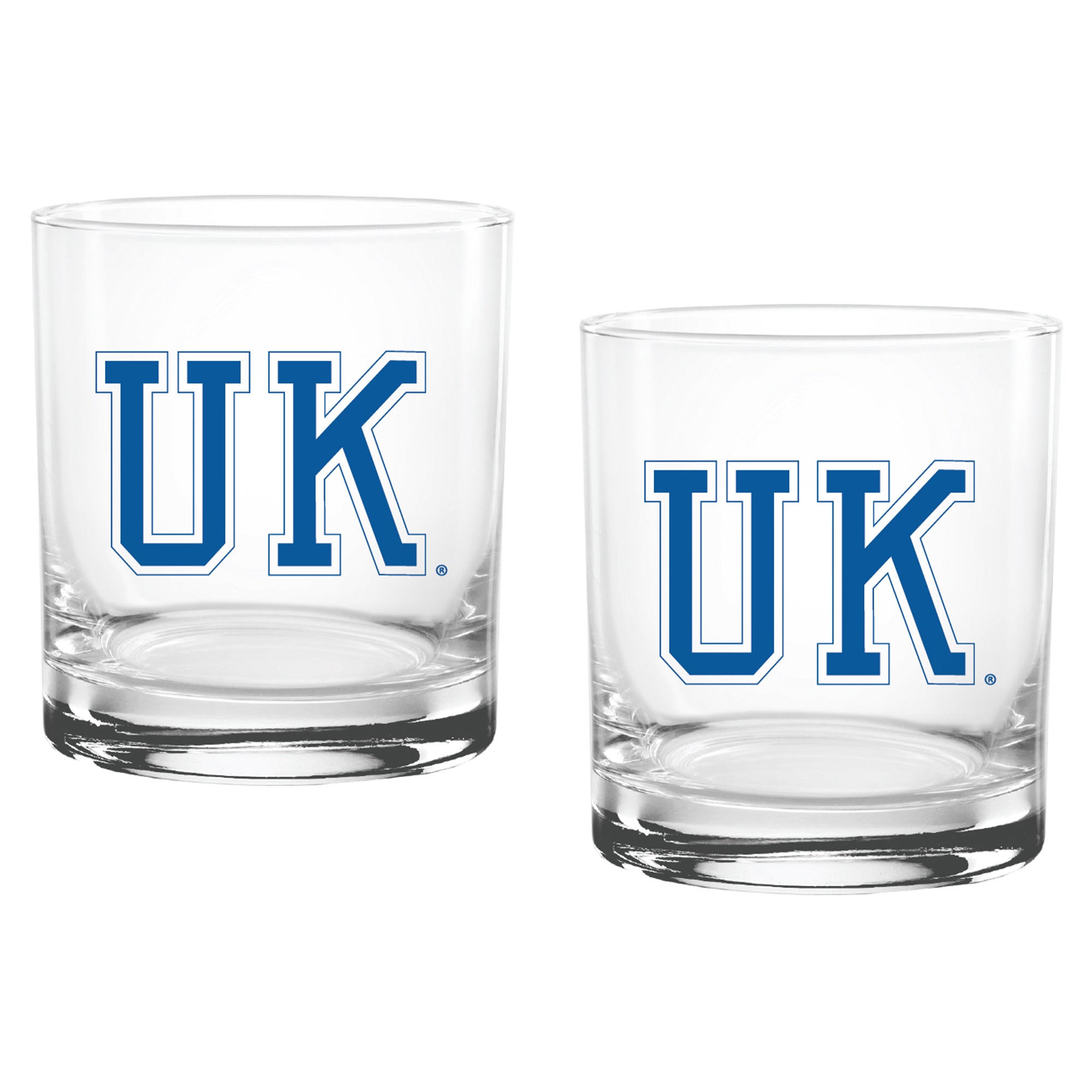 Set of 2 Kentucky Wildcats College Vault Sketch 14oz Rocks Glasses