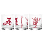 Set of 2 Alabama Crimson Tide College Vault Sketch 14oz Rocks Glasses