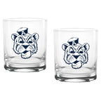Set of 2 Auburn Tigers College Vault Sketch 14oz Rocks Glasses