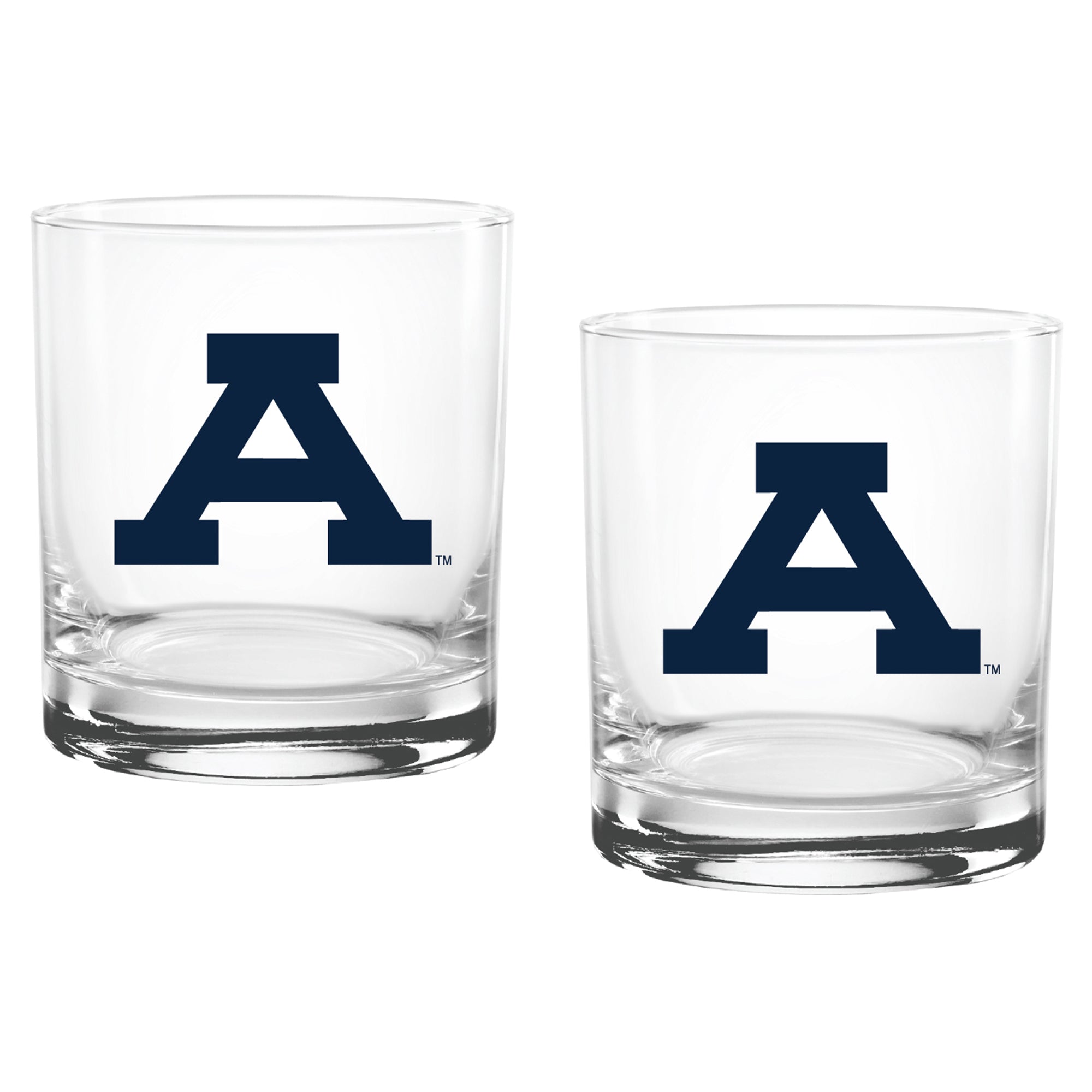 Set of 2 Auburn Tigers College Vault Sketch 14oz Rocks Glasses