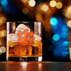 Set of 4 Clemson Tigers Campus Line Art 14oz Rocks Glasses