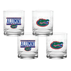 Set of 4 Florida Gators 14oz Alumni Rocks Glasses