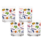 Set of 4 Florida Gators 14oz Local Rocks Glasses