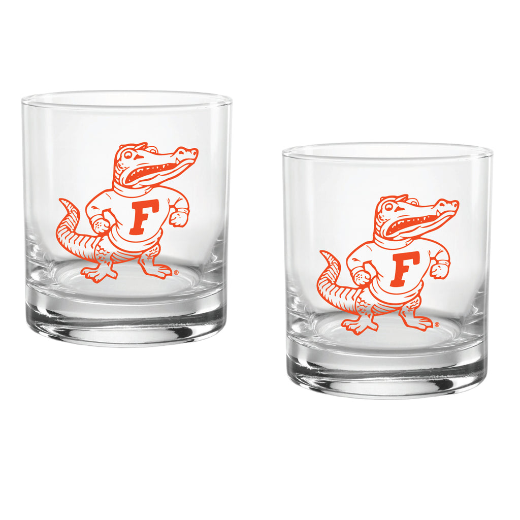 Set of 2 Florida Gators College Vault Sketch 14oz Rocks Glasses
