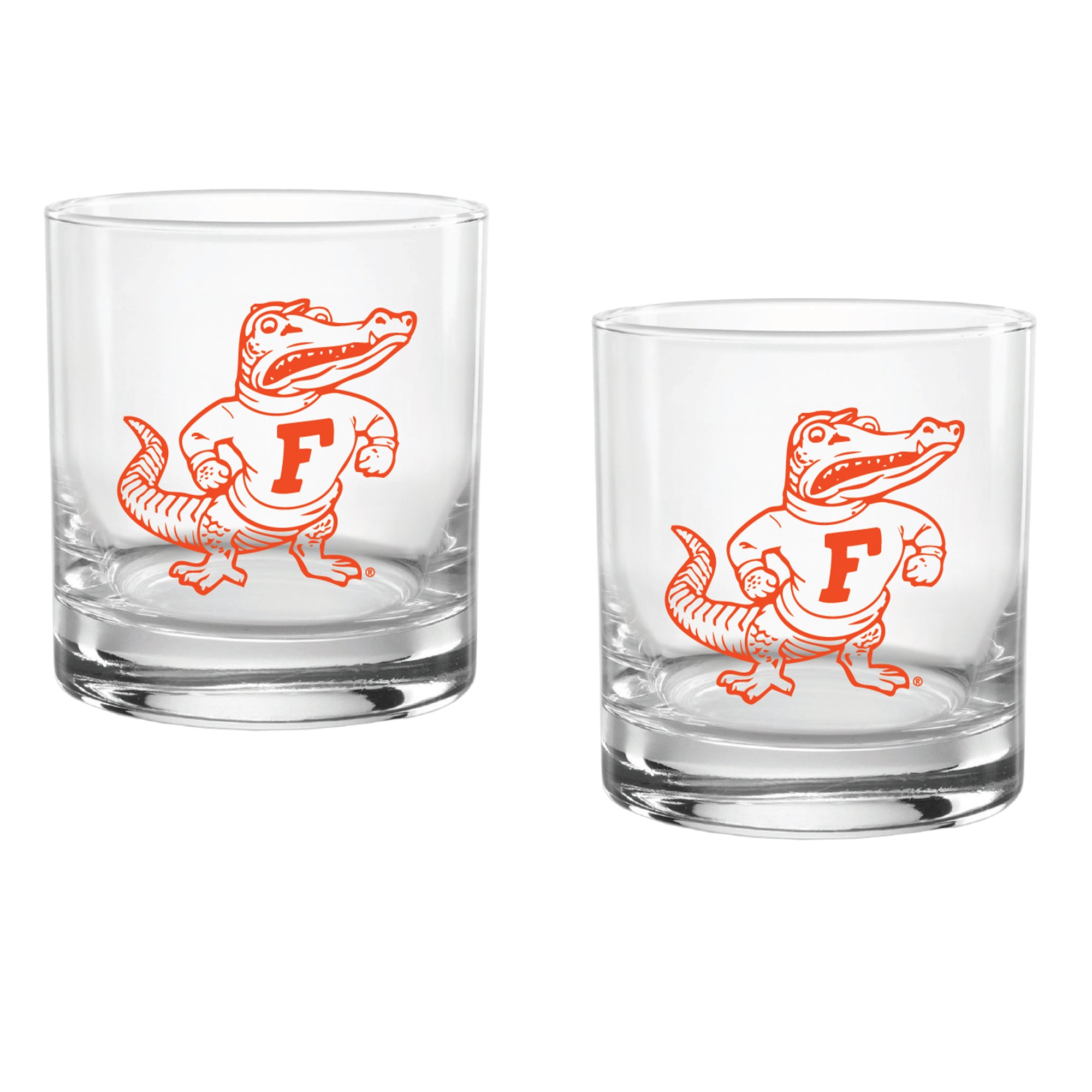 Set of 2 Florida Gators College Vault Sketch 14oz Rocks Glasses