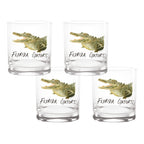 Set of 4 Florida Gators Mascot by Laura Wilcox 14oz Rocks Glasses