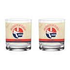 Florida Gators Set of 2 College Vault Tan Retro 14oz Rocks Glasses