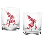 Set of 2 Florida State Seminoles College Vault Sketch 14oz Rocks Glasses