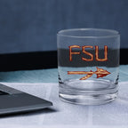Set of 4 Florida State Seminoles Mascot by Laura Wilcox 14oz Rocks Glasses