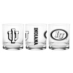Set of 2 Indiana Hoosiers College Vault Sketch 14oz Rocks Glasses