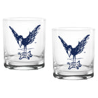 Set of 2 Kansas Jayhawks College Vault Sketch 14oz Rocks Glasses
