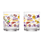 Set of 2 LSU Tigers 14oz Local Rocks Glasses