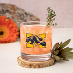 Set of 4 Michigan Wolverines College Vault Rocks Glasses