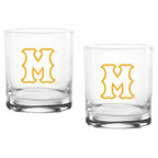 Set of 2 Missouri Tigers College Vault Sketch 14oz Rocks Glasses