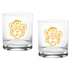 Set of 2 Missouri Tigers College Vault Sketch 14oz Rocks Glasses