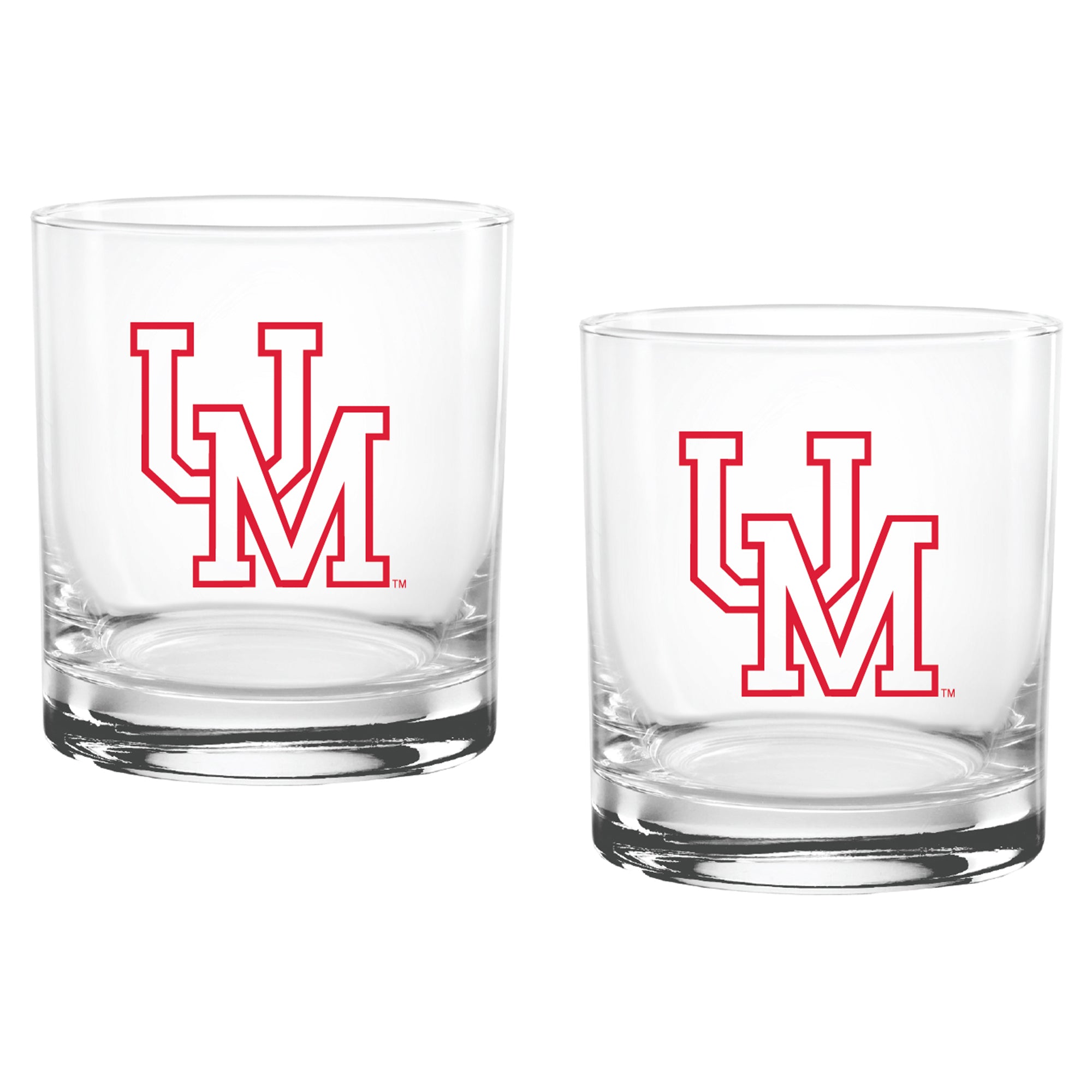Set of 2 Ole Miss Rebels College Vault Sketch 14oz Rocks Glasses