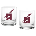 Set of 2 Mississippi State Bulldogs College Vault Sketch 14oz Rocks Glasses