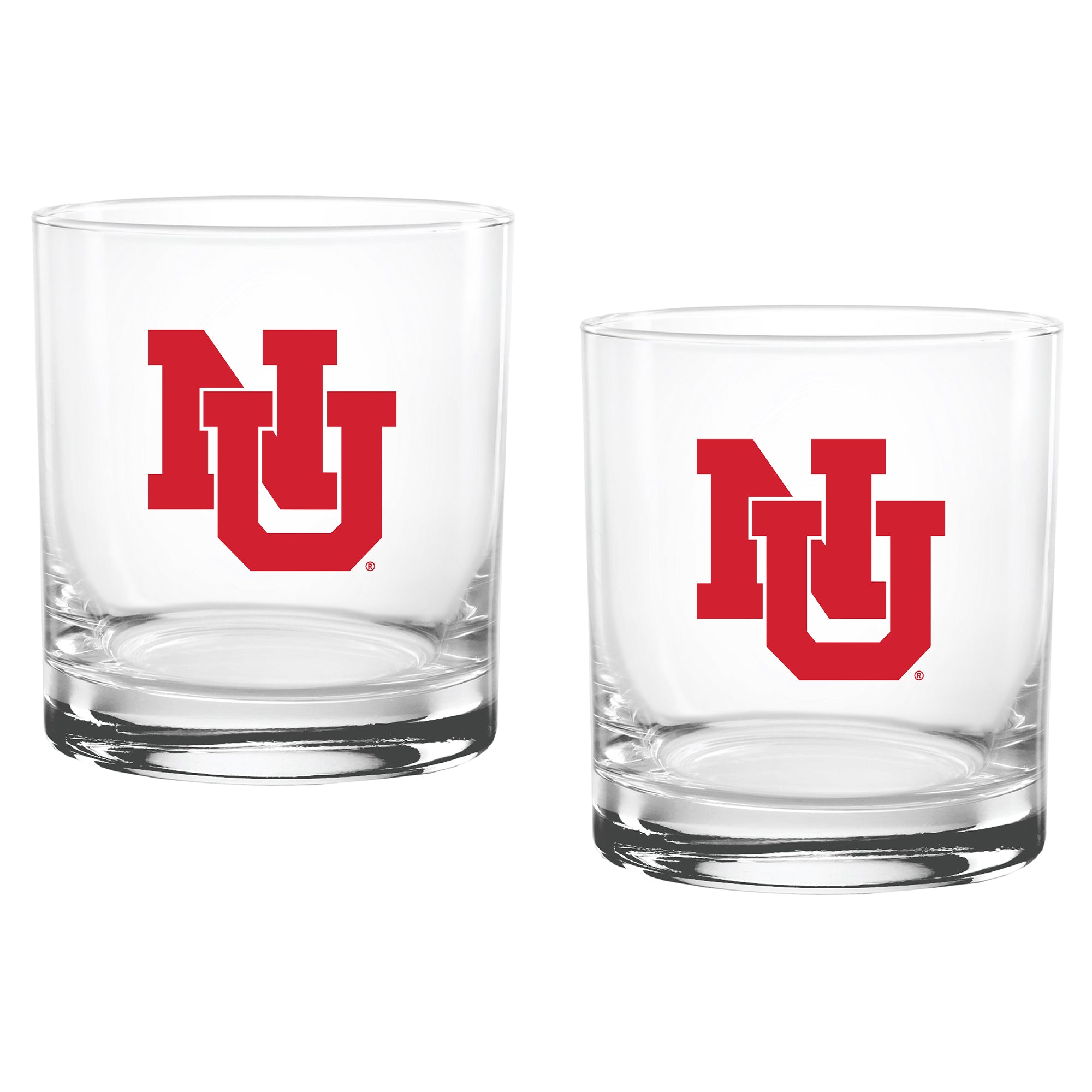 Set of 2 Nebraska Cornhuskers College Vault Sketch 14oz Rocks Glasses