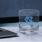 Set of 4 North Carolina Tar Heels Campus Line Art 14oz Rocks Glasses