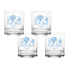 Set of 4 North Carolina Tar Heels College Vault Sketch 14oz Rocks Glasses