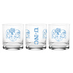 Set of 2 North Carolina Tar Heels College Vault Sketch 14oz Rocks Glasses